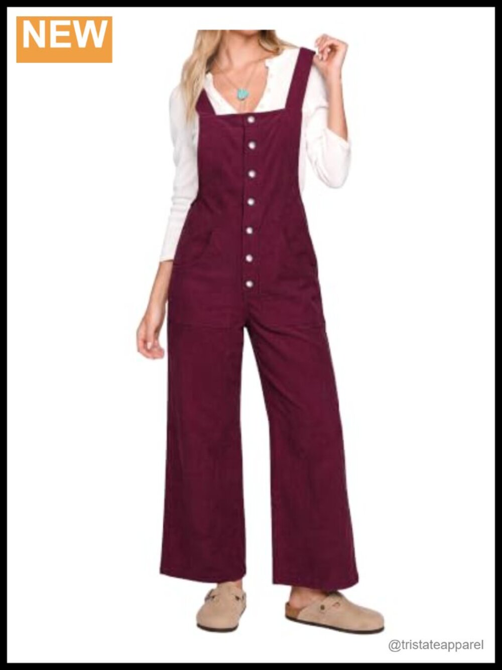 Corduroy Wide Leg Overalls Loose Fit Bib Adjustable Strap Jumpsuit